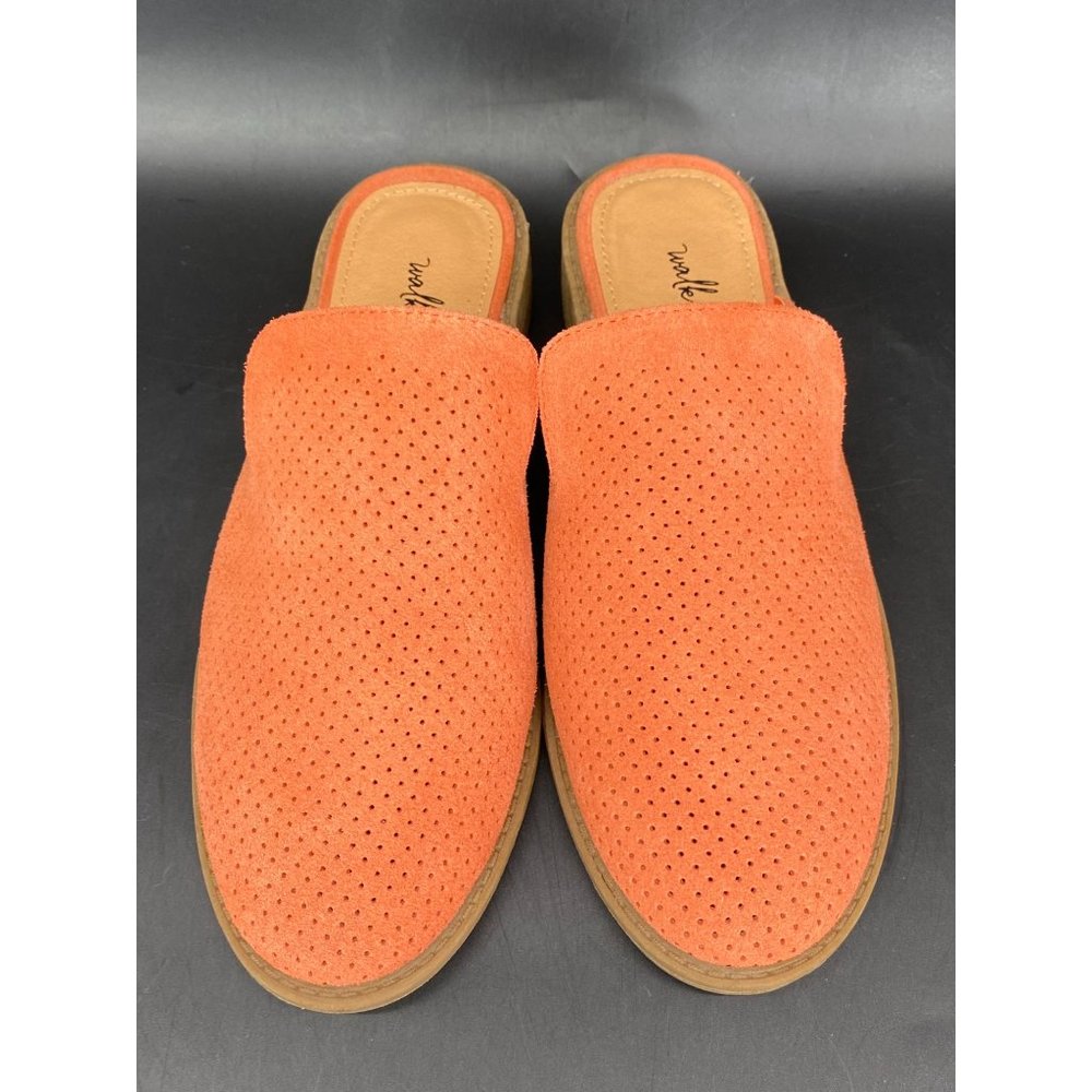 Coldwater Creek "Walk With Me" Orange Women's Size 6.5M Slides Suede Slip On - Picture 2 of 10
